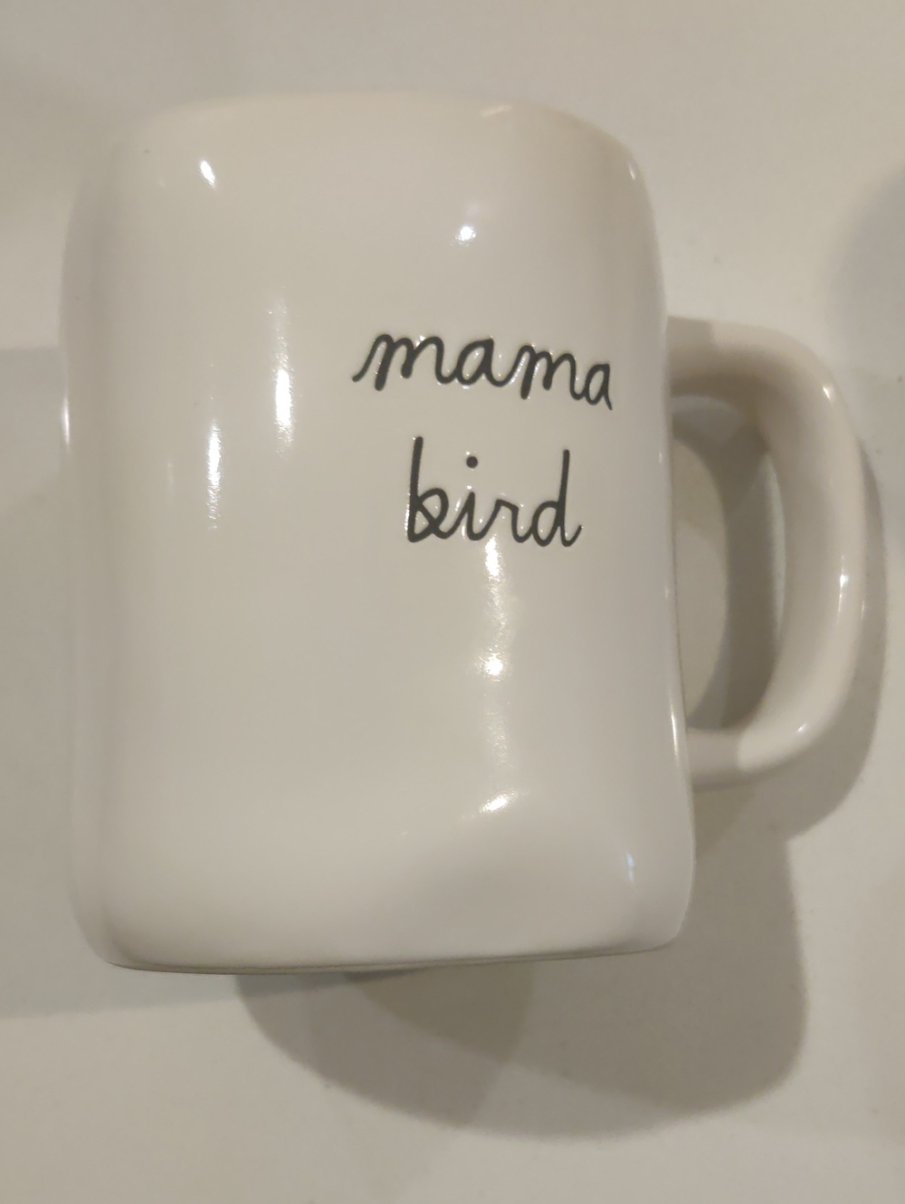 Rae Dunn Ceramic White Mug with Black LL "mama bird" Mug...